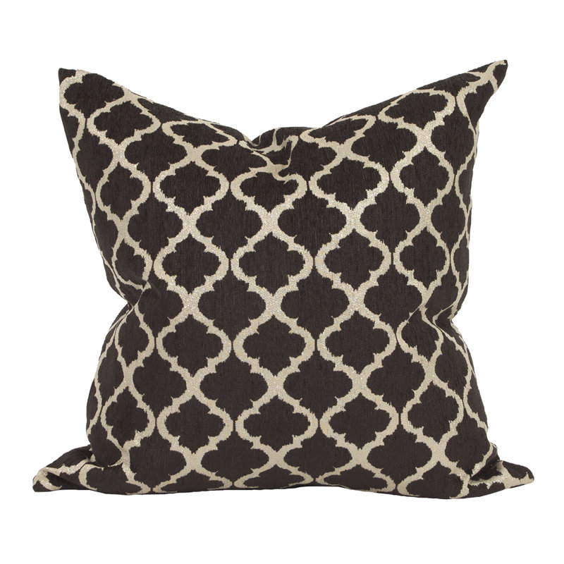 Davida Kay Geometric Down Throw Pillow, 20" x 20", Onyx