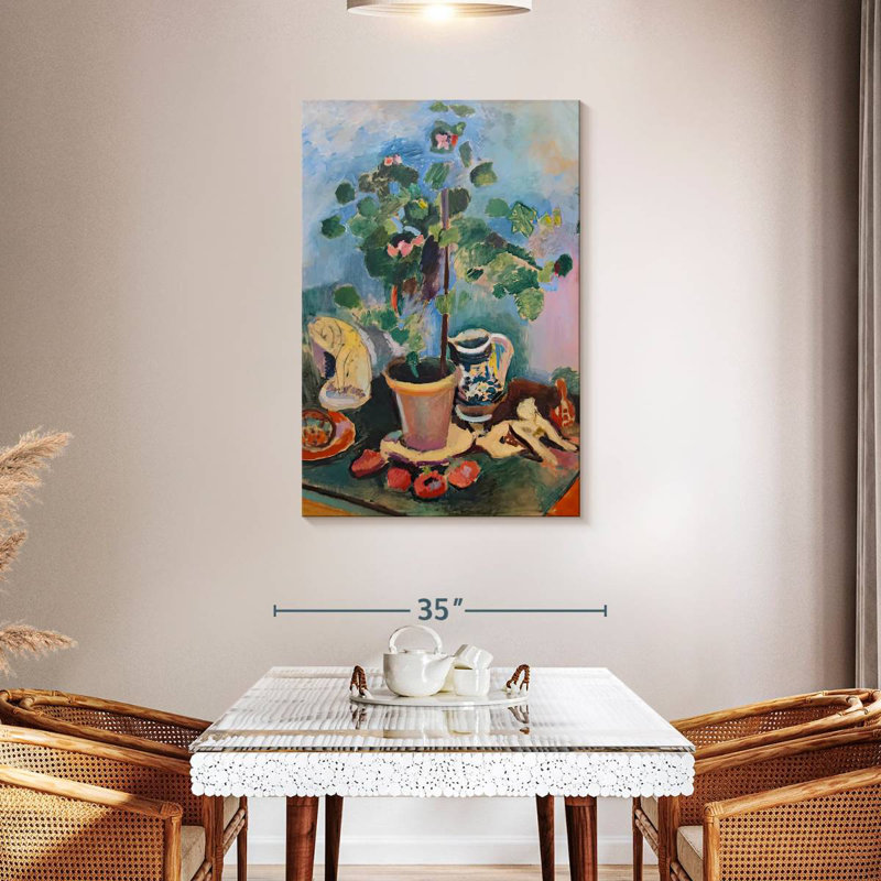 Harnek Still Life With Geranium, 45" H x 30" W