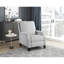 Chaise inclinable en bois massif avec chenille grise, chaise transitionnelle en chenille avec coussins attachés, rembourrage en mousse, dossier amovible