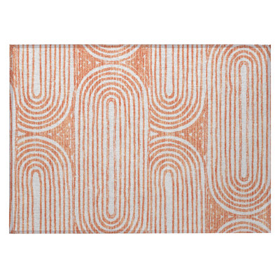 Tapis extérieur lavable antidérapant 2 pi x 3 pi saumon