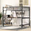 Lit en bois et panneau de fibres à densité moyenne avec bureau et tablette Loft-47118967-36159586