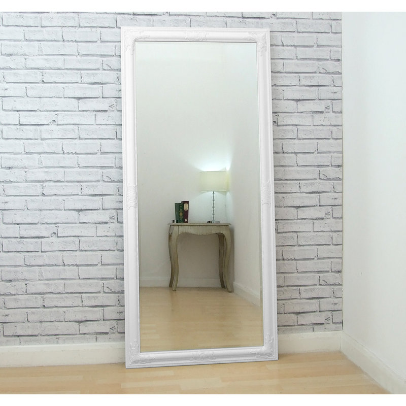 Full Length Leaner Mirror, White