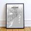 «Miami City Map», reproduction d'impression sur affiche-31736698