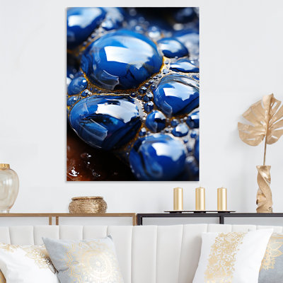 Blue Agata Stone Abyss - Stone Geode Metal Wall Art
