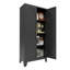 Armoire de rangement polyvalente en métal avec portes et tablettes réglables, idéale pour la chambre à coucher, le salon et le bureau