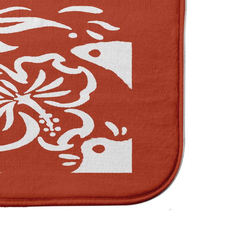 Tapis pour salle de bain Louie, H 18 po x L 30 po, Orange