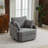 Upholstered Swivel Chair With 2 Side Pillows-213770556