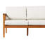 Triple salon contemporain en bois d'eucalyptus avec coussin - Naturel