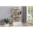 70.8 Inch Round Office Bookcase Bookshelf, Display Shelf, Two Drawers,Frame
