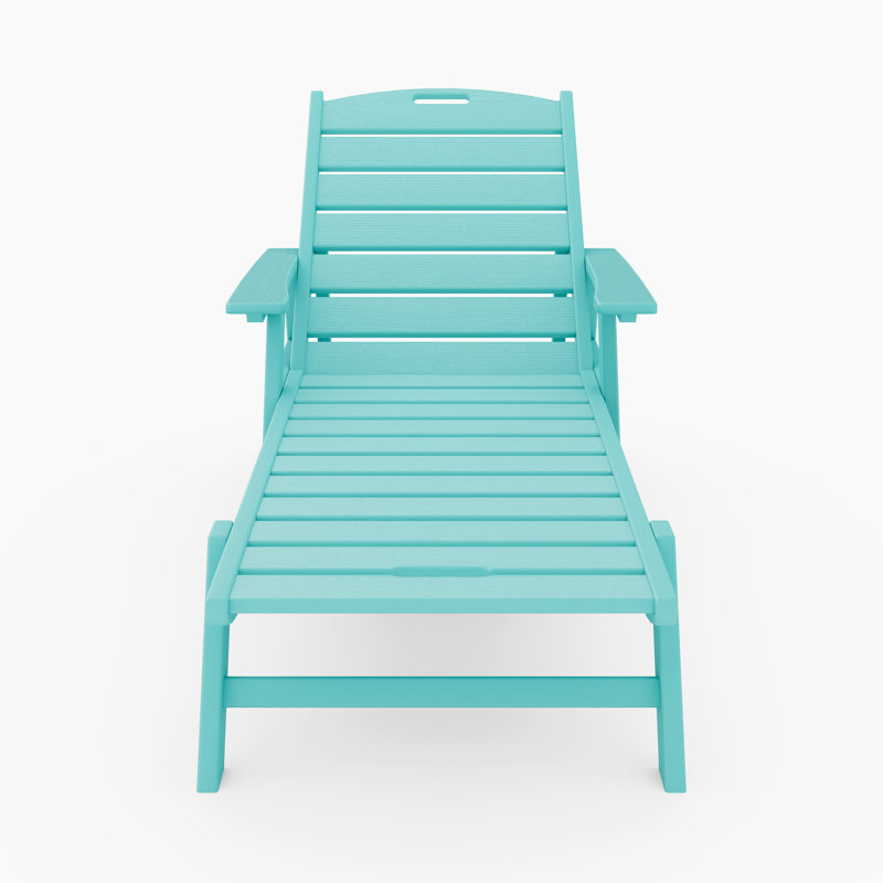 Chaise longue à dossier réglable Clairan, Bleu sarcelle Gulf Shores