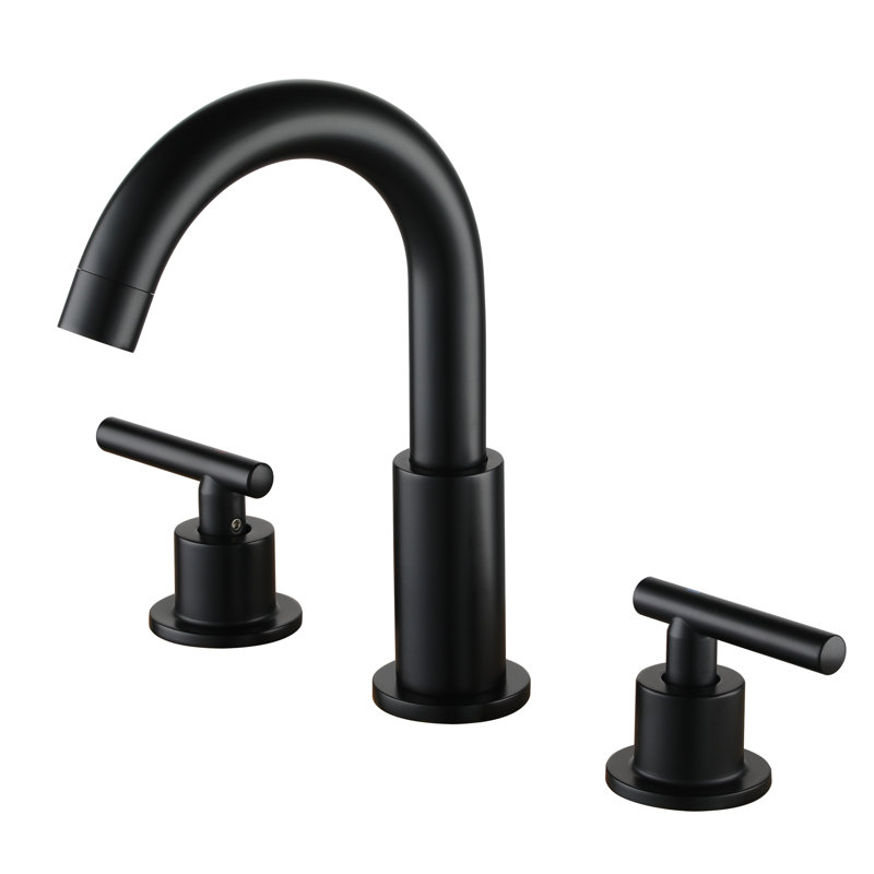 Widespread 2-handle Bathroom Faucet, Black