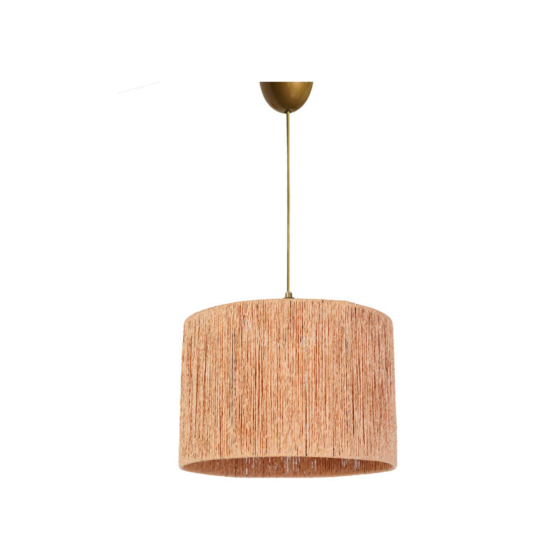 Beige Chandelier Light Fixture, 23.6 x 11.8 inches | Durable Plastic Body, Cotton Cap, E27 Socket (Max 40W) | Adjustable Cable Height (Up to 23.6 inches) | Perfect for Living Room, Dining Room & Entryways, Elegant Design