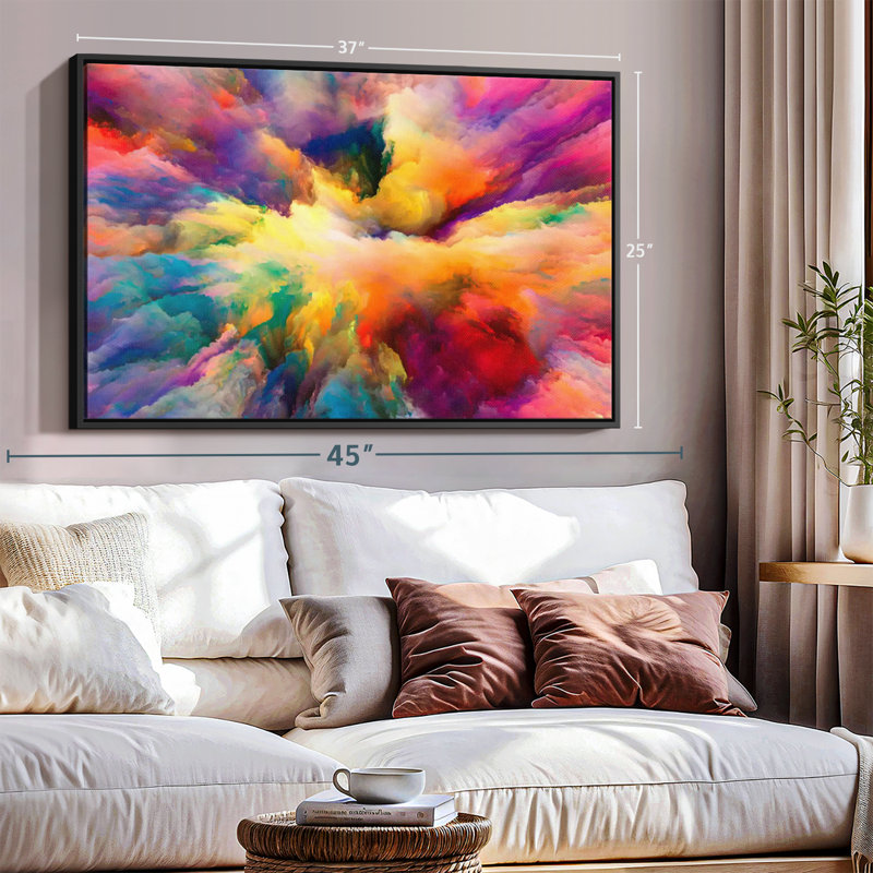 Impression sur toile abstraite Cloud Convergence, H 25 po x l 37 po
