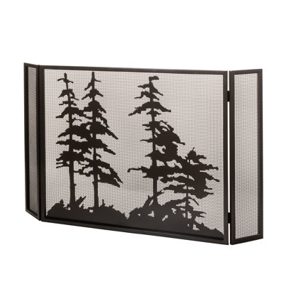 Rustic Lodge Fireplace Screen
