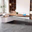 Bureau à 2 tiroirs brun noisette + blanc-uni de forme libre + bois manufacturé + acrylique-2077867439-2077867436