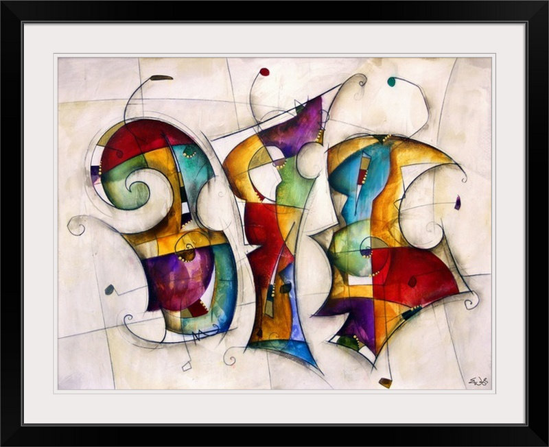 Malveaux «Dance» par Brittiney, impression, H 35 po x l 44 po x p 1 po, Cadre noir