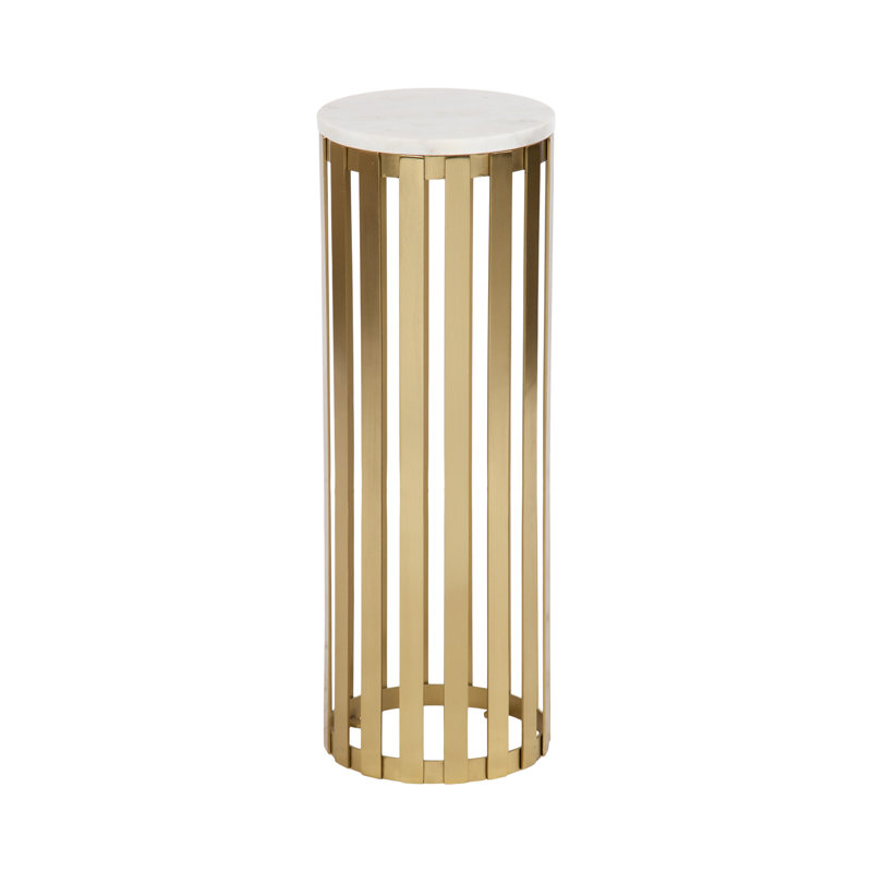 Heleen Marble Drink Table 9" Diameter