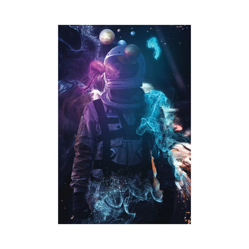 Astroverse 1 Piece Wrapped Canvas Painting, 152.5 cm H x 101.5 cm W
