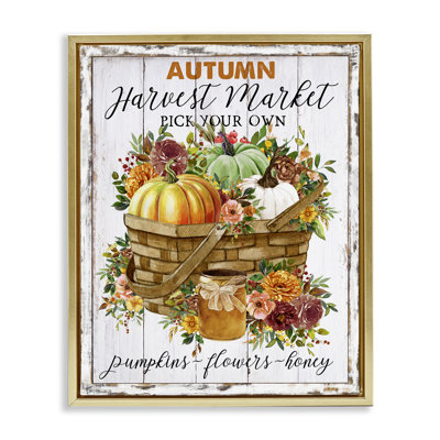 Art mural automne sur toile, marché floral par Creatif Belle