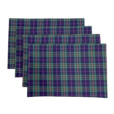 Marvelene Cotton Plaid Rectangle Placemat