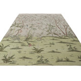 Distressed Homage Hand Knotted Wool Animal Print Area Rug