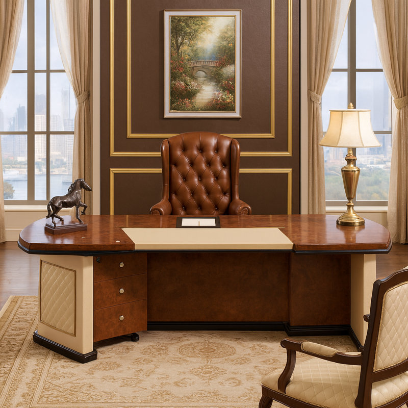 Infinity Solid Wood Executive Desk