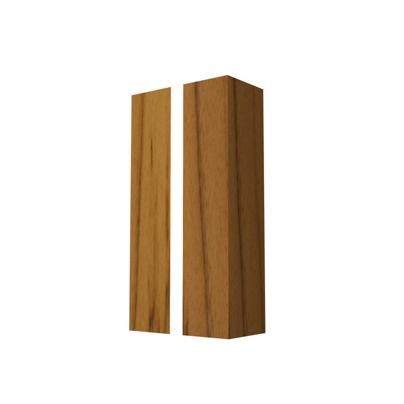 Clean Manufactured Wood Flush Mounted Sconce, Teak