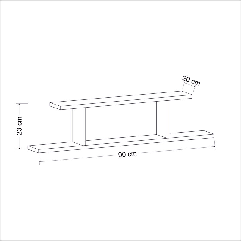 Nama 2 Piece Floating Shelf, Oak