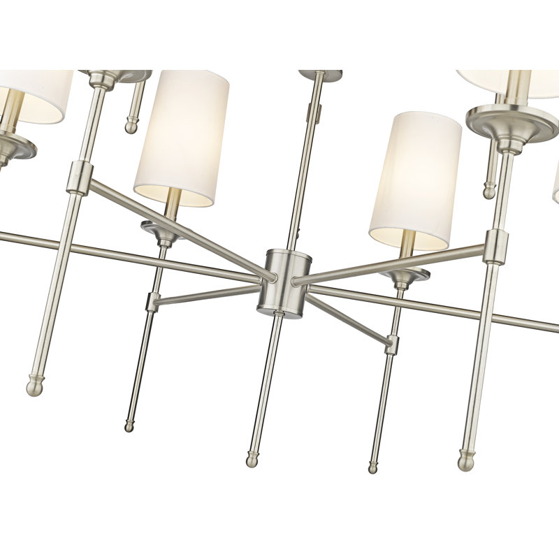 Hayse 9-Light Dimmable Chandelier, Brushed Nickel