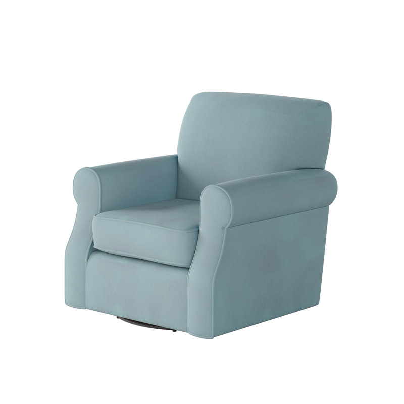 Silverlock Polyester Swivel Armchair, Skylight Blue Polyester Blend