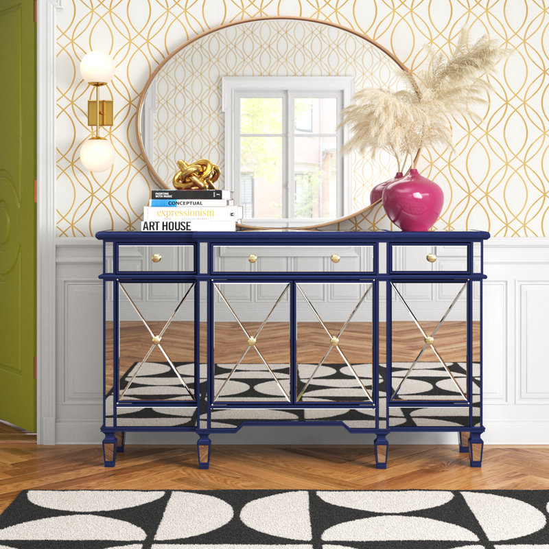 Caila 3 Drawer Sideboard, Silver, 36" H x 48" W x 14" D