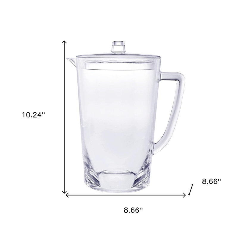 Set of Six Clear Acrylic Pitcher