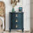 Elegant 3-Drawer Nightstand With Gold Leaf Handles-1019222774