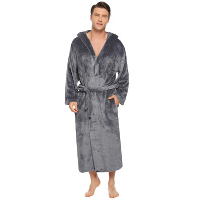 Revloc Flannel Mid-Calf Bathrobe