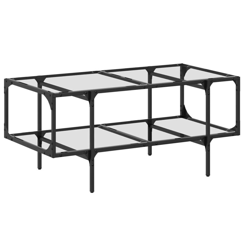 Crytal Coffee Table with Storage, Transparent