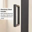 Porte de douche à double pivot pliable noire, 30 po x 72 po, conception pliante et peu encombrante, verre trempé transparent de 1/4 po, fixation réversible, poignée en acier inoxydable