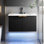 Meuble-lavabo mural 30 po avec lavabo et lumière DEL
