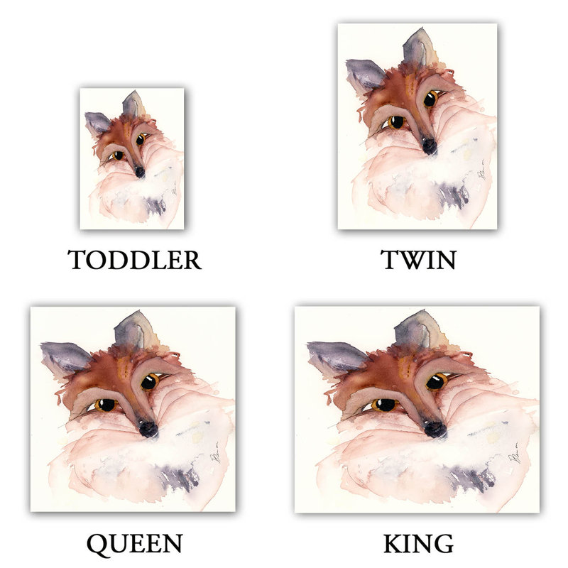 Ensembles de housse de couette pour grand lit DiaNoche en microfibre par Dawn Derman - Sweet Fox