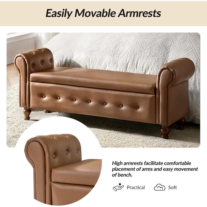 Banc de rangement de bout de lit, banc de chambre ...
