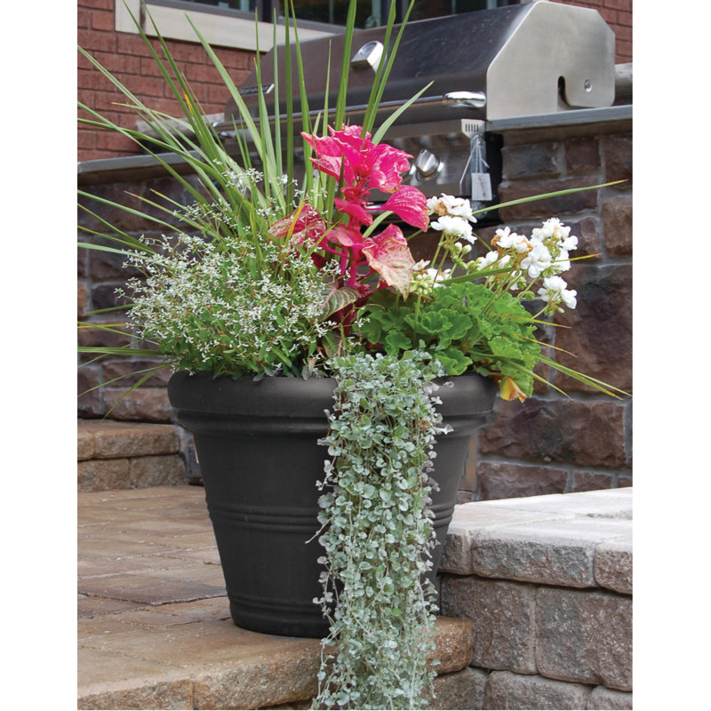 Canotib Pot Planter, Espresso, 11" H x 13.5" W x 13.5" D