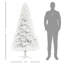 Arbre de Noël artificiel de 6 pi de hauteur, arbre de Noël non éclairé avec 1000 pointes de branches, ouverture automatique, base en acier, décoration des Fêtes pour bureau personnel, blanc