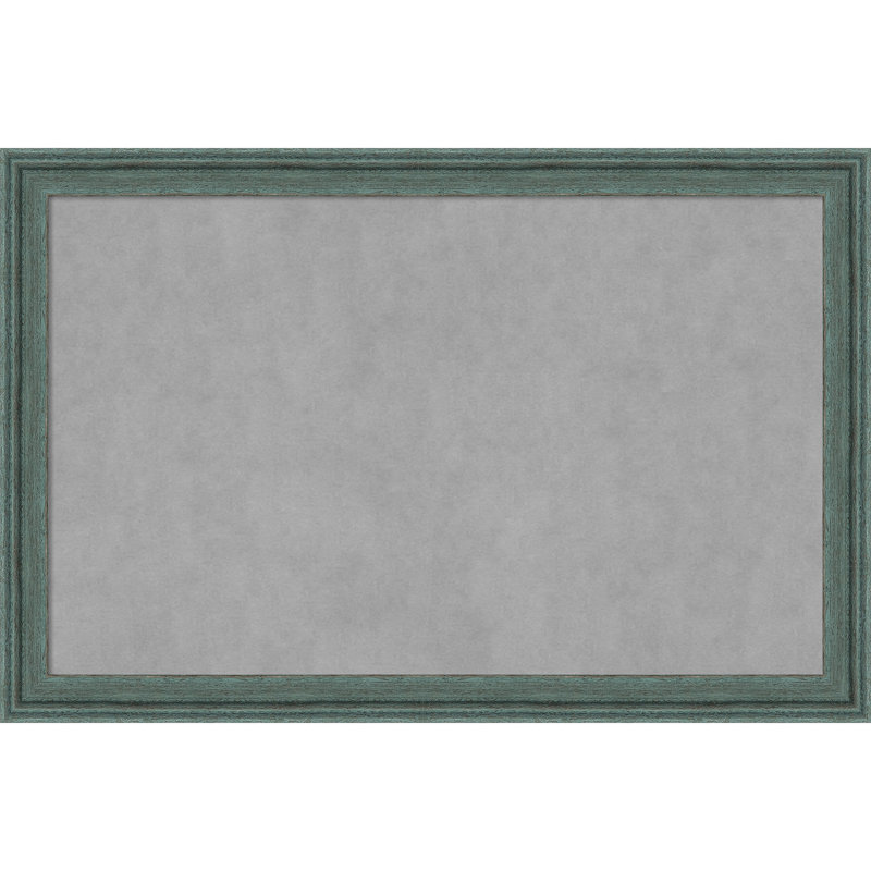 Tableau magnétique encadré gris sarcelle recyclé, 23" H x 35" W