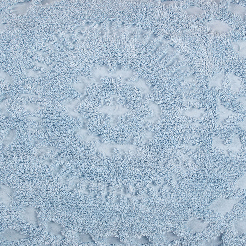 Rio 100% Cotton Tufted Pillow Sham with Medallion Pattern Machine Washable Pillow Cover for All Season, Blue, Euro Sham