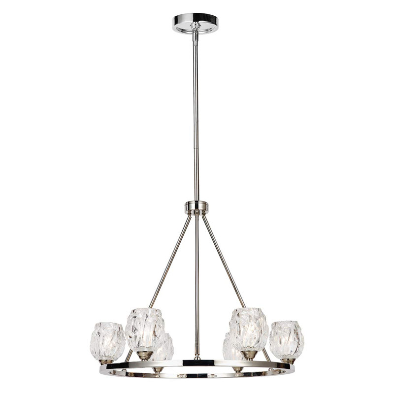 Tyne 6 - Light Waggon Wheel Chandelier