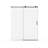 56" - 60" W X 76" H Single Sliding Shower Door, Frameless Bathroom Sliding Door With 1/4" (6Mm) Tempered Glass For Walk-In Shower, Matte Black GF-25D06-60MBX-119015913
