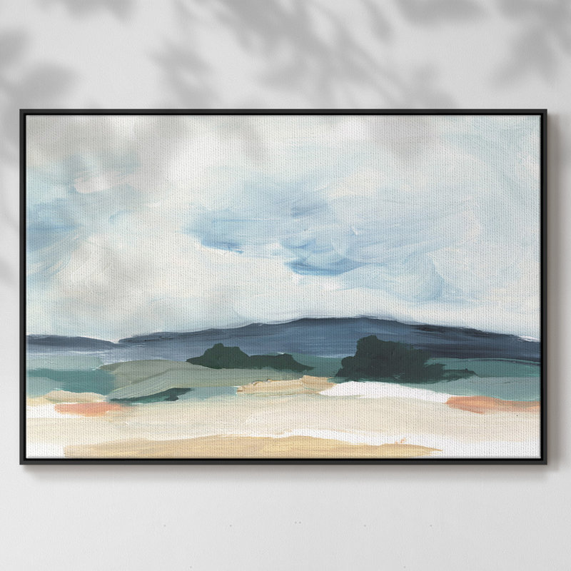 Pastel Vista II, reproduction d'art sur toile, H 17 po x l 25 po x P 2 po, Toile avec cadre flottant noir