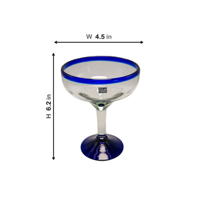 14oz. Handmade Margarita Glass Set
