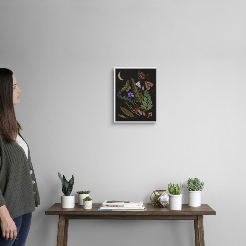 «Dark Forest III» par Melissa Wang - reproduction d'art, H 16 po x l 13 po x P 1,75 po, Toile blanche encadrée