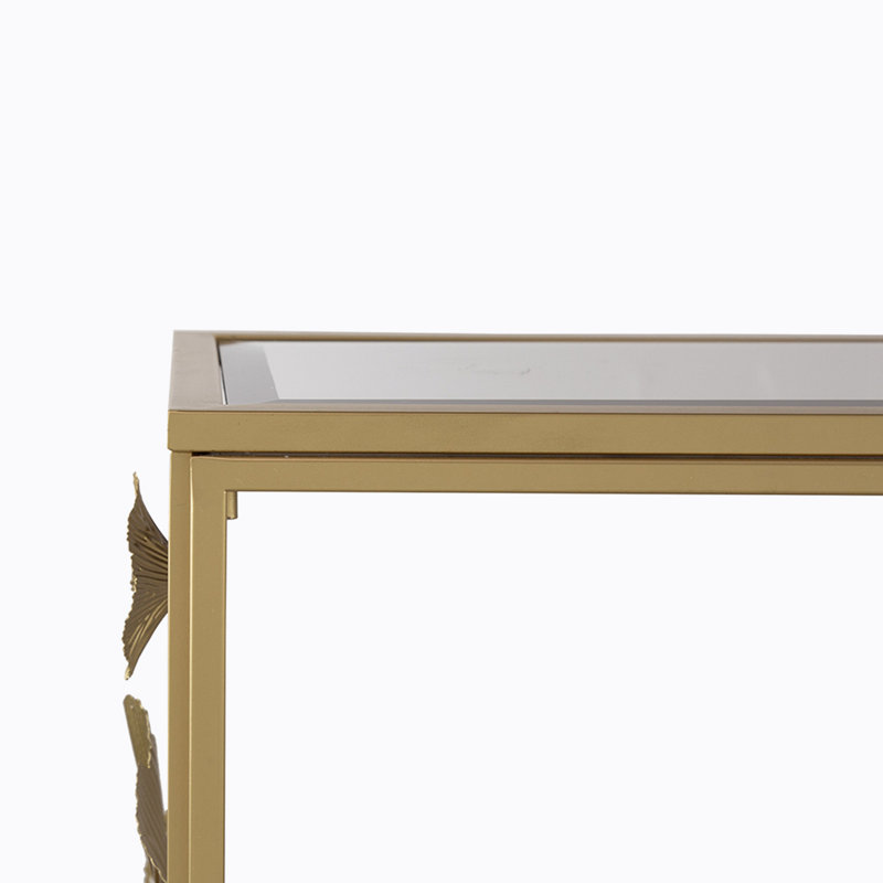 Trystian 38.8" Console Table,Entryway table,Hallway table with Mirrored Glass Top