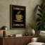Espresso in Gold Art Deco - Wrapped Canvas-2102244358-2102244359